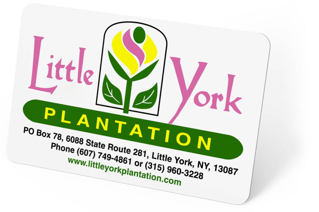 a graphic of the Little York Plantation gift card